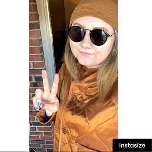 Madewell Copper Quilted Cropped Lightweight Jacket